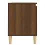 Mueble de TV patas madera maciza marrón roble 103,5x35x50 cm de vidaXL, Muebles TV - Ref: Foro24-813160, Precio: 71,62 €, Des...