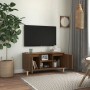 TV-Schrank, Beine aus Massivholz, Eiche braun, 103,5 x 35 x 50 cm von vidaXL, TV-Möbel - Ref: Foro24-813160, Preis: 72,77 €, ...