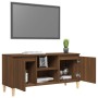 TV-Schrank, Beine aus Massivholz, Eiche braun, 103,5 x 35 x 50 cm von vidaXL, TV-Möbel - Ref: Foro24-813160, Preis: 72,77 €, ...