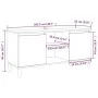 Mueble de TV patas madera maciza marrón roble 103,5x35x50 cm de vidaXL, Muebles TV - Ref: Foro24-813160, Precio: 71,62 €, Des...