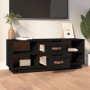 Massiver TV-Schrank aus schwarzem Kiefernholz, 100 x 34 x 40 cm von vidaXL, TV-Möbel - Ref: Foro24-818229, Preis: 65,62 €, Ra...