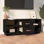Solid black pine wood TV cabinet 100x34x40 cm by vidaXL, TV Furniture - Ref: Foro24-818229, Price: 65,62 €, Discount: %