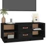 Massiver TV-Schrank aus schwarzem Kiefernholz, 100 x 34 x 40 cm von vidaXL, TV-Möbel - Ref: Foro24-818229, Preis: 65,62 €, Ra...