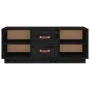 Solid black pine wood TV cabinet 100x34x40 cm by vidaXL, TV Furniture - Ref: Foro24-818229, Price: 65,62 €, Discount: %