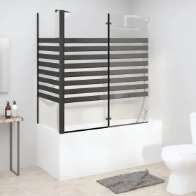 Gestreifte Badezimmertrennwand aus gehärtetem Glas, 120 x 68 x 130 cm von vidaXL, Duschtüren - Ref: Foro24-151863, Preis: 234...