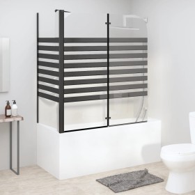 Mampara de baño a rayas vidrio templado 120x68x130 cm de vidaXL, Puertas de ducha - Ref: Foro24-151863, Precio: 217,59 €, Des...