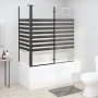 Mampara de baño a rayas vidrio templado 120x68x130 cm de vidaXL, Puertas de ducha - Ref: Foro24-151863, Precio: 232,88 €, Des...