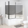 Gestreifte Badezimmertrennwand aus gehärtetem Glas, 120 x 68 x 130 cm von vidaXL, Duschtüren - Ref: Foro24-151863, Preis: 217...