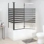 Mampara de baño a rayas vidrio templado 120x68x130 cm de vidaXL, Puertas de ducha - Ref: Foro24-151863, Precio: 232,88 €, Des...