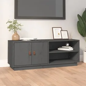 TV-Schrank aus massivem Kiefernholz, grau, 105 x 34 x 40 cm von vidaXL, TV-Möbel - Ref: Foro24-818222, Preis: 84,70 €, Rabatt: %