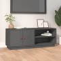 TV-Schrank aus massivem Kiefernholz, grau, 105 x 34 x 40 cm von vidaXL, TV-Möbel - Ref: Foro24-818222, Preis: 85,81 €, Rabatt: %