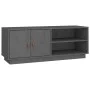 TV-Schrank aus massivem Kiefernholz, grau, 105 x 34 x 40 cm von vidaXL, TV-Möbel - Ref: Foro24-818222, Preis: 84,70 €, Rabatt: %