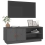 TV-Schrank aus massivem Kiefernholz, grau, 105 x 34 x 40 cm von vidaXL, TV-Möbel - Ref: Foro24-818222, Preis: 85,81 €, Rabatt: %
