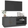 TV-Schrank aus massivem Kiefernholz, grau, 105 x 34 x 40 cm von vidaXL, TV-Möbel - Ref: Foro24-818222, Preis: 84,70 €, Rabatt: %
