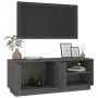 TV-Schrank aus massivem Kiefernholz, grau, 105 x 34 x 40 cm von vidaXL, TV-Möbel - Ref: Foro24-818222, Preis: 84,70 €, Rabatt: %