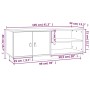 TV-Schrank aus massivem Kiefernholz, grau, 105 x 34 x 40 cm von vidaXL, TV-Möbel - Ref: Foro24-818222, Preis: 85,81 €, Rabatt: %