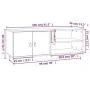 TV-Schrank aus massivem Kiefernholz, grau, 105 x 34 x 40 cm von vidaXL, TV-Möbel - Ref: Foro24-818222, Preis: 84,70 €, Rabatt: %