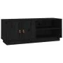 TV-Ständer aus massivem Kiefernholz schwarz 105x34x40 cm von vidaXL, TV-Möbel - Ref: Foro24-818224, Preis: 73,83 €, Rabatt: %