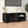 TV-Ständer aus massivem Kiefernholz schwarz 105x34x40 cm von vidaXL, TV-Möbel - Ref: Foro24-818224, Preis: 73,83 €, Rabatt: %