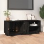 TV-Ständer aus massivem Kiefernholz schwarz 105x34x40 cm von vidaXL, TV-Möbel - Ref: Foro24-818224, Preis: 74,68 €, Rabatt: %
