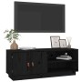 TV-Ständer aus massivem Kiefernholz schwarz 105x34x40 cm von vidaXL, TV-Möbel - Ref: Foro24-818224, Preis: 74,68 €, Rabatt: %