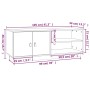 TV-Ständer aus massivem Kiefernholz schwarz 105x34x40 cm von vidaXL, TV-Möbel - Ref: Foro24-818224, Preis: 74,68 €, Rabatt: %