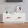 Mueble de TV de madera maciza de pino blanco 80x34x35 cm de vidaXL, Muebles TV - Ref: Foro24-818241, Precio: 84,48 €, Descuen...
