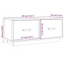 Massiver TV-Schrank aus weißem Kiefernholz, 80 x 34 x 35 cm von vidaXL, TV-Möbel - Ref: Foro24-818241, Preis: 88,08 €, Rabatt: %