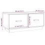 Mueble de TV de madera maciza de pino blanco 80x34x35 cm de vidaXL, Muebles TV - Ref: Foro24-818241, Precio: 84,48 €, Descuen...