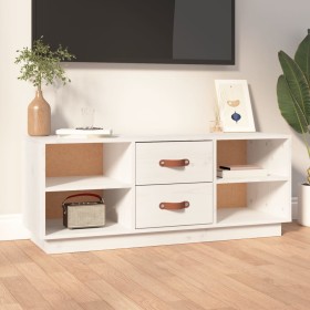 Mueble de TV de madera maciza de pino blanco 100x3