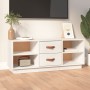 TV-Ständer aus massivem Kiefernholz weiß 100x34x40 cm von vidaXL, TV-Möbel - Ref: Foro24-818226, Preis: 72,35 €, Rabatt: %