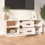 Mueble de TV de madera maciza de pino blanco 100x34x40 cm de vidaXL, Muebles TV - Ref: Foro24-818226, Precio: 71,66 €, Descue...