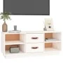TV-Ständer aus massivem Kiefernholz weiß 100x34x40 cm von vidaXL, TV-Möbel - Ref: Foro24-818226, Preis: 71,66 €, Rabatt: %