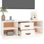 TV-Ständer aus massivem Kiefernholz weiß 100x34x40 cm von vidaXL, TV-Möbel - Ref: Foro24-818226, Preis: 71,66 €, Rabatt: %