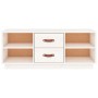 TV-Ständer aus massivem Kiefernholz weiß 100x34x40 cm von vidaXL, TV-Möbel - Ref: Foro24-818226, Preis: 72,35 €, Rabatt: %