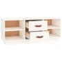 TV-Ständer aus massivem Kiefernholz weiß 100x34x40 cm von vidaXL, TV-Möbel - Ref: Foro24-818226, Preis: 71,66 €, Rabatt: %