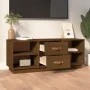 Solid pine wood TV cabinet honey brown 100x34x40 cm by vidaXL, TV Furniture - Ref: Foro24-818228, Price: 71,66 €, Discount: %