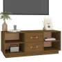 Solid pine wood TV cabinet honey brown 100x34x40 cm by vidaXL, TV Furniture - Ref: Foro24-818228, Price: 71,66 €, Discount: %