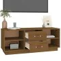 Solid pine wood TV cabinet honey brown 100x34x40 cm by vidaXL, TV Furniture - Ref: Foro24-818228, Price: 71,66 €, Discount: %