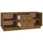 Solid pine wood TV cabinet honey brown 100x34x40 cm by vidaXL, TV Furniture - Ref: Foro24-818228, Price: 71,66 €, Discount: %