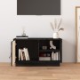TV-Ständer aus massivem Kiefernholz 70x34x40 cm schwarz 70x34x40 cm von vidaXL, TV-Möbel - Ref: Foro24-818239, Preis: 54,06 €...