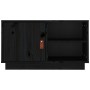 Mueble de TV de madera maciza de pino negro 70x34x40 cm