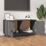 TV-Ständer aus massivem Kiefernholz grau 80x34x40 cm von vidaXL, TV-Möbel - Ref: Foro24-818232, Preis: 61,27 €, Rabatt: %
