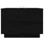 Storage boxes with lid 3 pcs solid black pine wood by vidaXL, Lockers and storage cabinets - Ref: Foro24-818249, Price: 99,80...