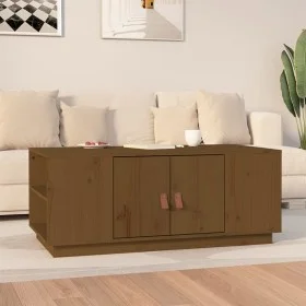 Couchtisch aus massivem Kiefernholz honigbraun 100x50x41 cm von vidaXL, Couchtisch - Ref: Foro24-818258, Preis: 145,32 €, Rab...