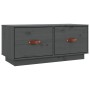 TV-Schrank aus massivem Kiefernholz, grau, 80 x 34 x 35 cm von vidaXL, TV-Möbel - Ref: Foro24-818242, Preis: 57,41 €, Rabatt: %