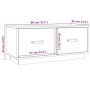 TV-Schrank aus massivem Kiefernholz, grau, 80 x 34 x 35 cm von vidaXL, TV-Möbel - Ref: Foro24-818242, Preis: 57,41 €, Rabatt: %