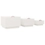 Storage boxes with lid 3 pcs solid white pine wood by vidaXL, Lockers and storage cabinets - Ref: Foro24-818246, Price: 107,6...