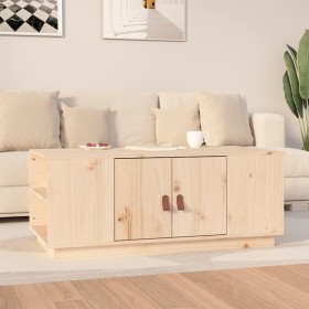 Mesa de centro de madera maciza de pino 100x50x41 cm
