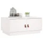 Weißer Couchtisch aus massivem Kiefernholz 80x50x35 cm von vidaXL, Couchtisch - Ref: Foro24-818251, Preis: 79,24 €, Rabatt: %